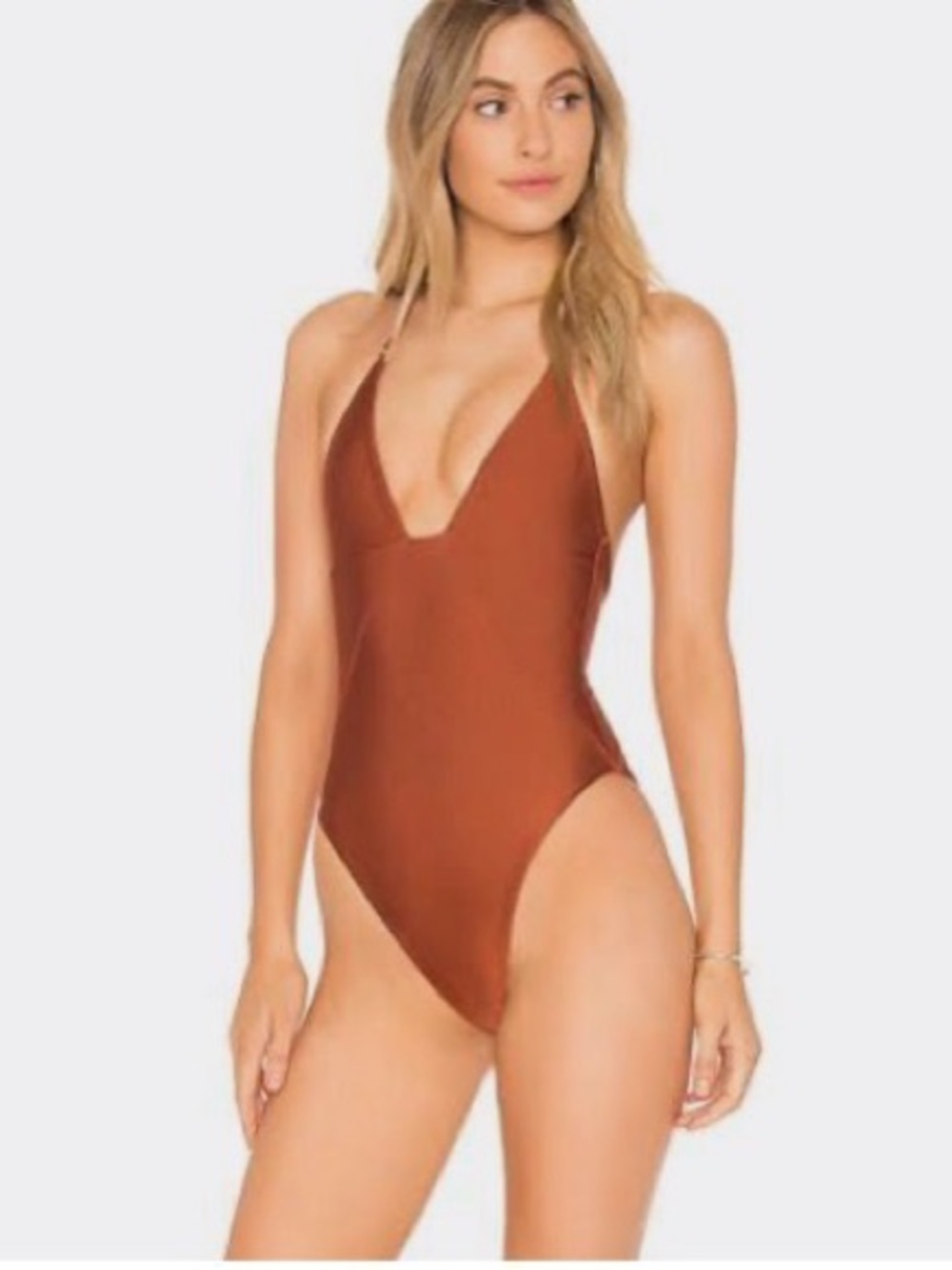 ✨ lovewave x Revolve Skye Dawn One-Piece Swimsuit in rich rust/terracotta shade